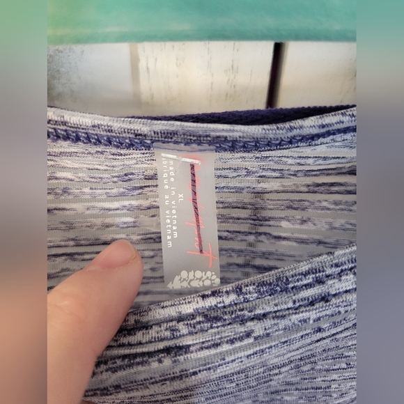 Nwot Free People Tied and True Open Back Top Blue - Picture 4 of 6